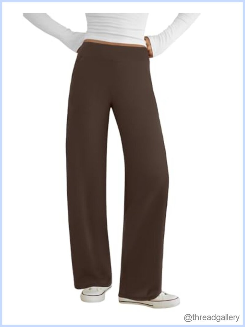 Wide Leg Yoga Pants High Waist Stretch Lounge Work Pants with Pockets